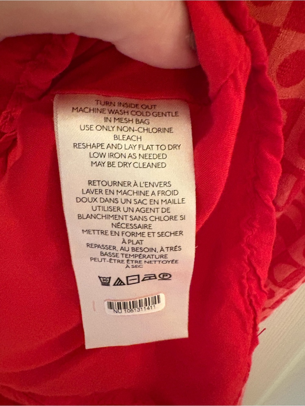Free People Marley Maxi Dress in Red Geometric Print with Lace Trim - NWOT - Picture 10 of 11